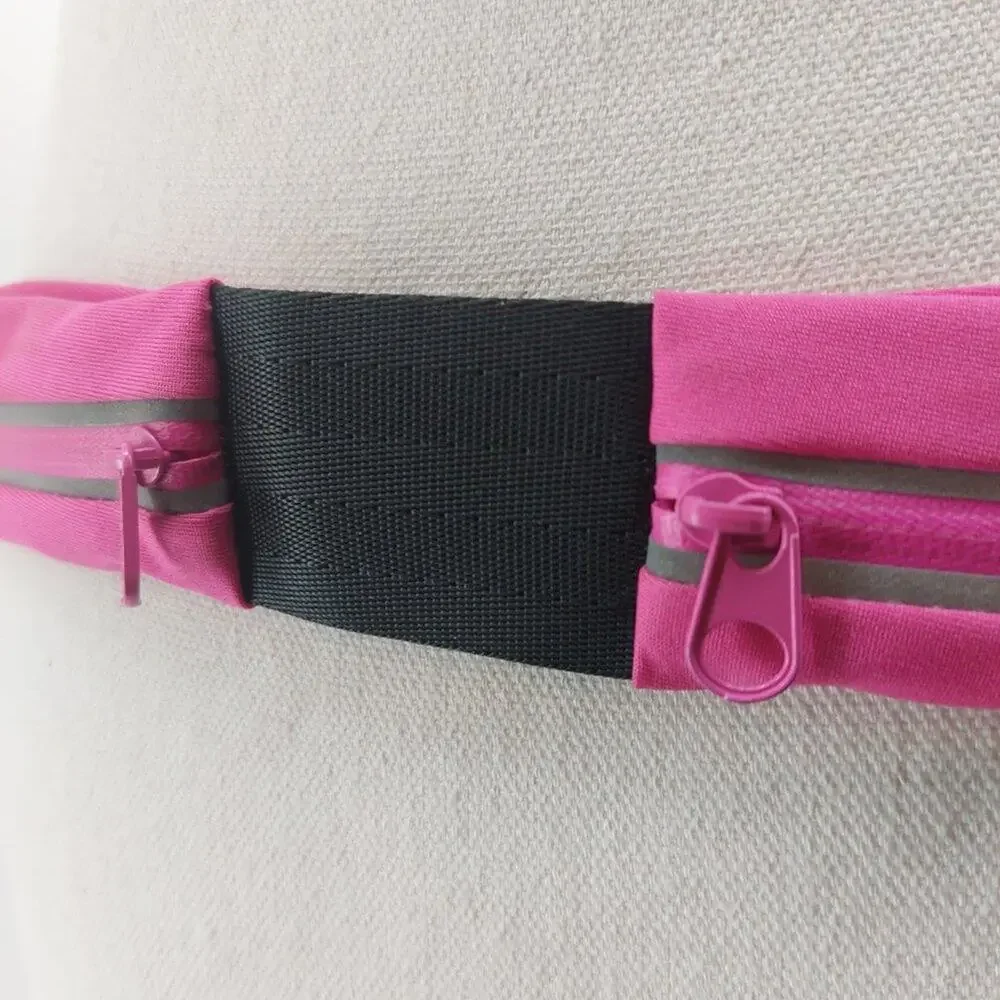 Sakar International Women's Athletic Sports Pink zippered Belt Fitness